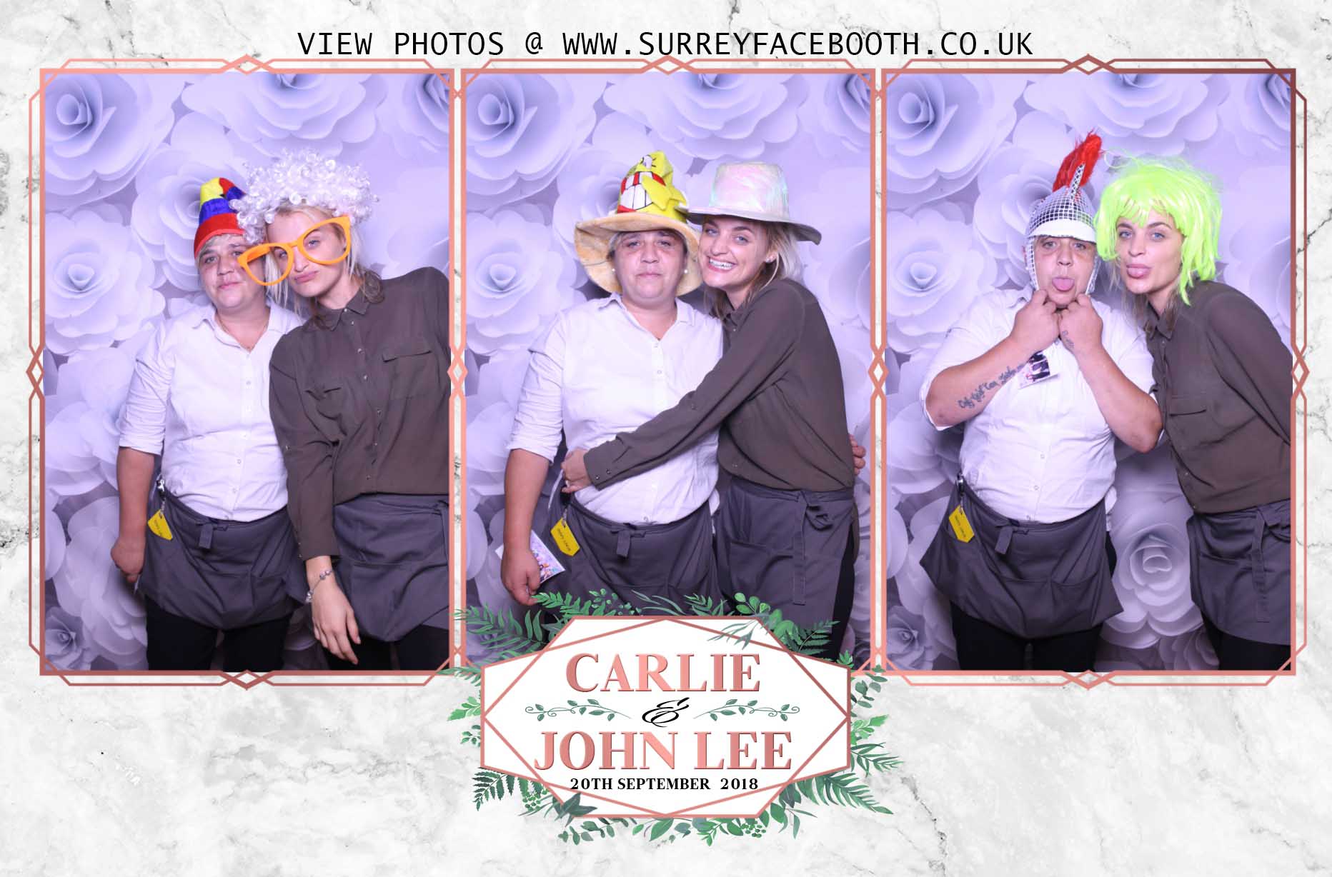 John & Carlie's Wedding | View more photos from the event at galleries.surreyfacebooth.co.uk/u/Surrey-FaceBooth/John-Carlies-Wedding